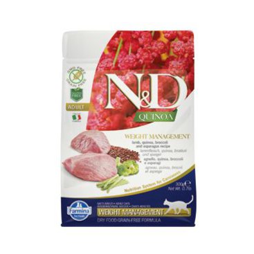 Mazlíčci - N&D GF Quinoa CAT Weight Mngmnt Lamb & Broccoli 300g