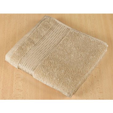 Domácnost - Froté ručník 50x100cm proužek 450g tmavě béžová