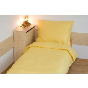 Domácnost - Povlečení bavlna UNI 140x200, 70x90cm Sytě žlutá, Výběr zapínání: zipový uzávěr