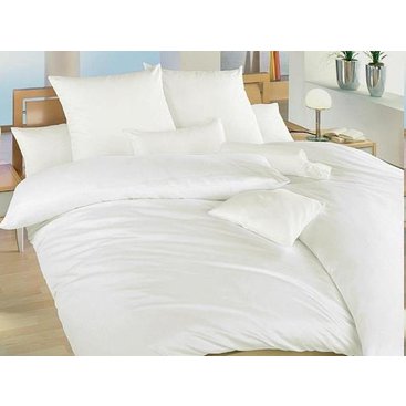 Domácnost - Prodloužené povlečení krep UNI 140x220, 70x90cm Bílé, Výběr zapínání: nitěný knoflík