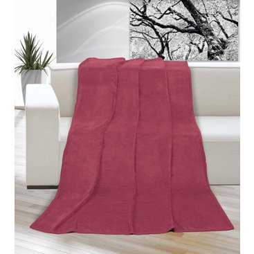 Domácnost - Deka micro dvojlůžko 200x230cm vínová
