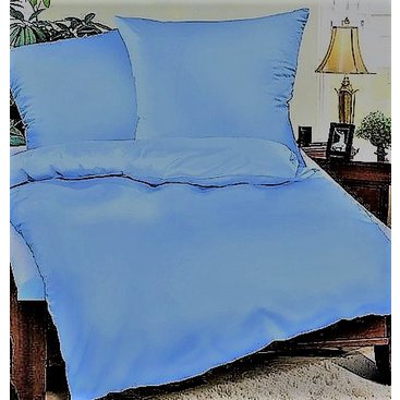 Domácnost - Prodloužené povlečení bavlna UNI 140x220, 70x90cm Modrá, Výběr zapínání: hotelový uzávěr