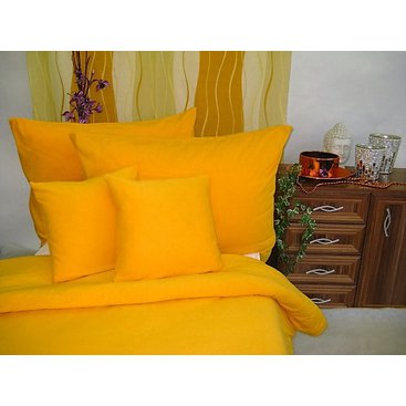 Domácnost - Jersey povlečení dětské 45x64 90x130 (č. 7-sytě žlutá)