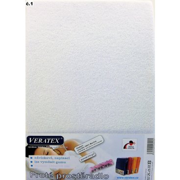 Domácnost - Froté prostěradlo 100x200 cm (č. 1-bílá)