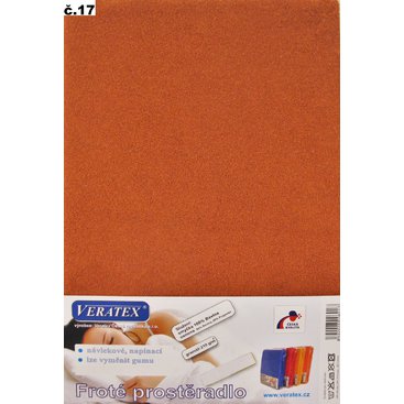 Domácnost - Froté prostěradlo postýlka 60x120 cm (č.17-rezavá)