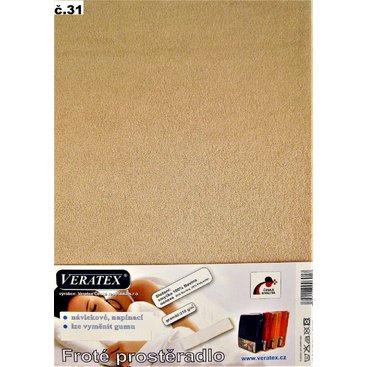 Domácnost - Froté prostěradlo 180x220 cm (č.31-sv.hnědá)