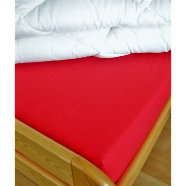 Domácnost - Bavlněné prostěradlo jednolůžko 140x240 cm (cihlové-červené)