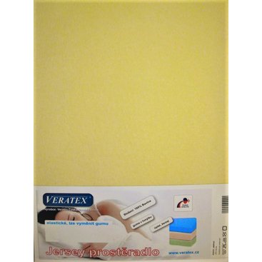 Domácnost - Jersey prostěradlo postýlka 70x140 cm (č. 5-sv.žlutá)