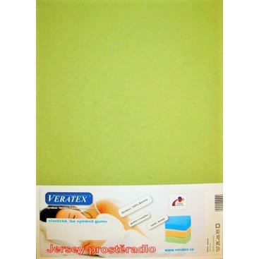 Domácnost - Jersey prostěradlo postýlka 60x120 cm (č.25-žlutozelená)