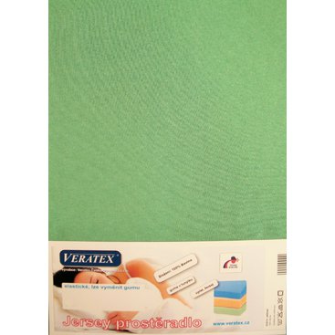Domácnost - Jersey prostěradlo postýlka 70x140 cm (č.12-stř.zelená)