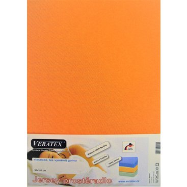 Domácnost - Jersey prostěradlo 200x200 cm (č.20-meruňková)