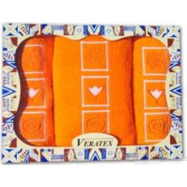 Domácnost - Dárkově balené vyšívané ručníky s osuškou ( 8-oranžová)