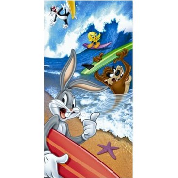 Domácnost - Froté osuška Bugs Bunny na surfu 75x150 cm
