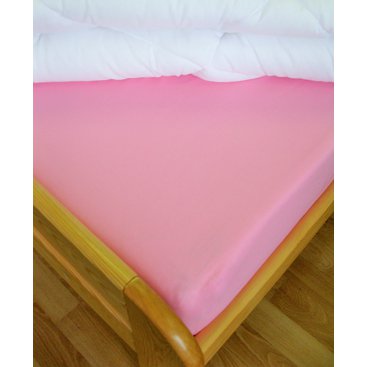 Domácnost - Bavlněné prostěradlo jednolůžko 140x240 cm (růžové)