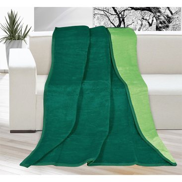 Domácnost - Deka KIRA PLUS 150x200 cm - tmavě zelená/sv.zelená