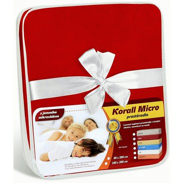 Domácnost - Prostěradlo  Korall micro 90x200 (červené)