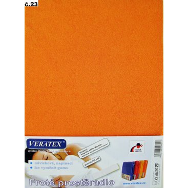 Domácnost - Froté prostěradlo jednolůžko 90x200/25cm (č.23-oranžové)