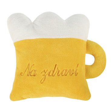 Domácnost - Tvarovaný polštářek pivo (na zdraví)
