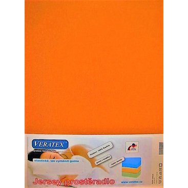 Domácnost - Jersey prostěradlo 180x200/20 cm (č.23-oranžová)