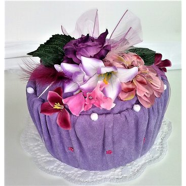Domácnost - Textilní dort jednopatrový (froté prostěradlo 180x200cm 28 barev)