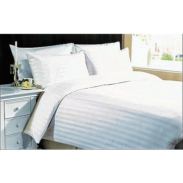 Domácnost - Damaškový povlak na polštářek 50x70cm (proužek bílý 2 cm)