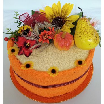 Domácnost - Textilní dort  jednopatrový podzim
