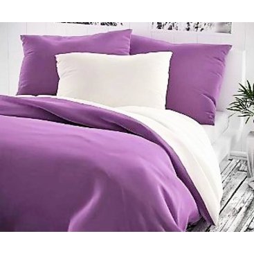 Domácnost - Bavlněný povlak na polštářek 35x45cm fialové/bílé