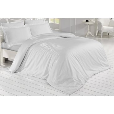 Domácnost - Francouzské povlečení Satén 220x200, 70x90cm Světle šedá