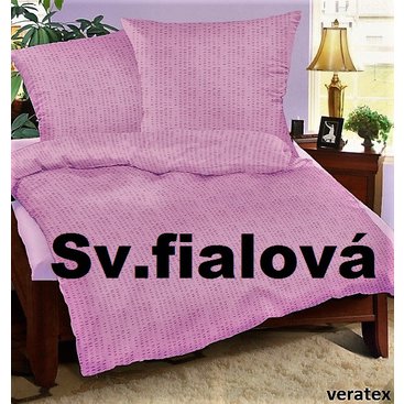 Domácnost - Krepové povlečení francie 2x70x90 + 240x220 (sv.fialová)