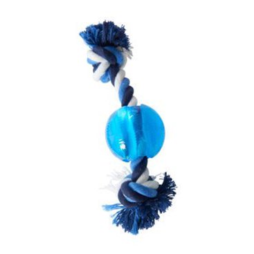 Mazlíčci - Hračka pes BUSTER Strong Ball s provazem sv. modrá, XS