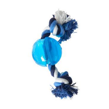 Mazlíčci - Hračka pes BUSTER Strong Ball s provazem sv. modrá, S