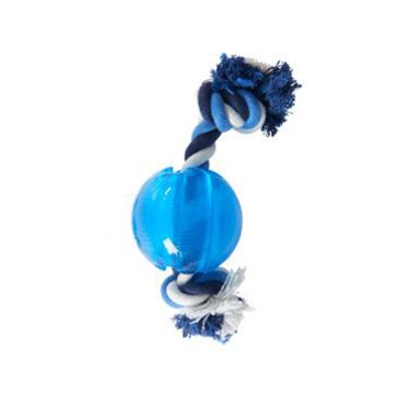 Mazlíčci - Hračka pes BUSTER Strong Ball s provazem sv. modrá, M