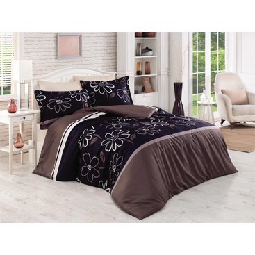 Domácnost - Saténový povlak na polštář Lorenza hnědá , Výběr rozměru: 50x70