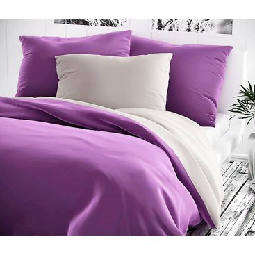 Domácnost - Přehoz na postel bavlna140x200í fialovo/šedý