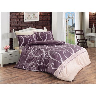 Domácnost - Saténový povlak na polštář Morano šedofialové , Výběr rozměru: 45x60