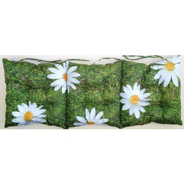 Zahrada - Sedák na lavici prošívaný 120 x 40 x 7,5cm louka