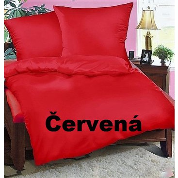 Domácnost - Bavlněné povlečení červené 70x90 140x200cm