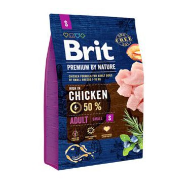 Mazlíčci - Brit Premium Dog by Nature Adult S 3kg