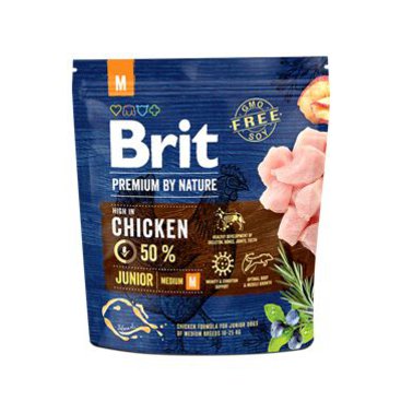 Mazlíčci - Brit Premium Dog by Nature Junior M 1kg