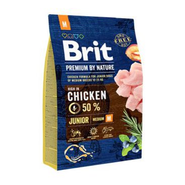 Mazlíčci - Brit Premium Dog by Nature Junior M 3kg