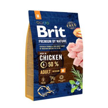 Mazlíčci - Brit Premium Dog by Nature Adult M 3kg