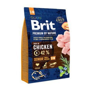 Mazlíčci - Brit Premium Dog by Nature Senior S+M 3kg