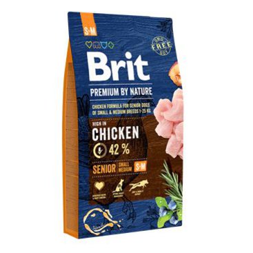 Mazlíčci - Brit Premium Dog by Nature Senior S+M 8kg