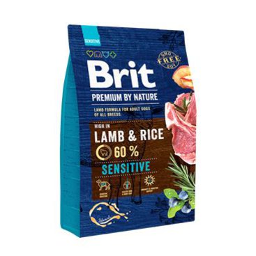 Mazlíčci - Brit Premium Dog by Nature Sensitive Lamb 3kg