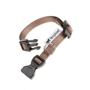 Mazlíčci - Obojek nylon CLUB C 44cmx15mm hnědý FP 1ks