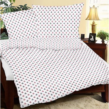 Domácnost - Povlak na polštářek krep kotvičky 35x45cm-zip (R3921)