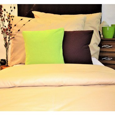 Domácnost - Povlak na polštář flanel 70x90cm-zip béžový