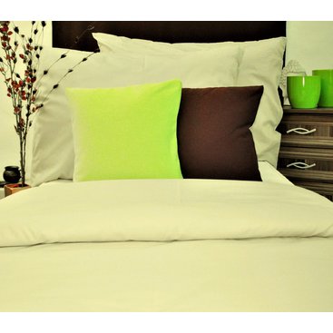 Domácnost - Povlak na polštářek flanel 40x40cm-zip smetanový