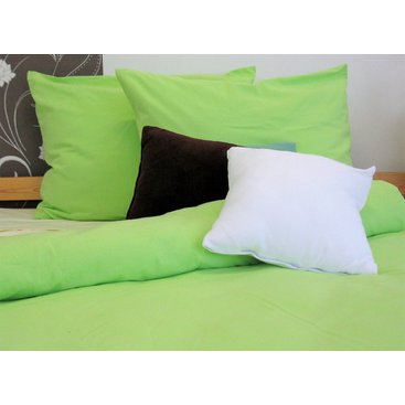 Domácnost - Povlak na polštářek flanel 40x40cm-zip žlutozelený