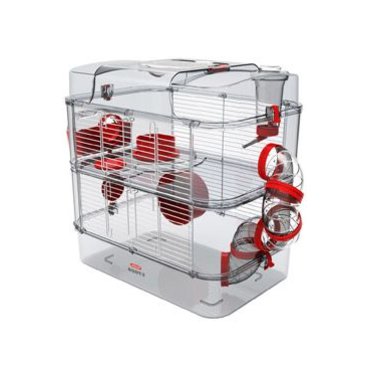 Mazlíčci - Klec křeček Rody 3 DUO červená 41x27x40,5cm Zolux